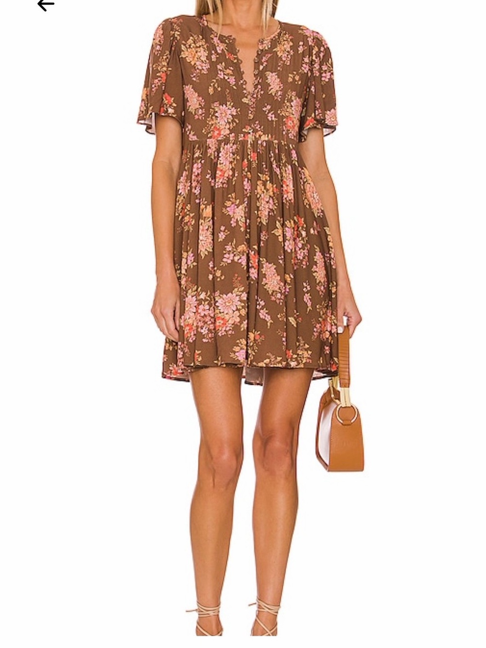 Spell Meadowland Flutter Sleeve Mini Dress